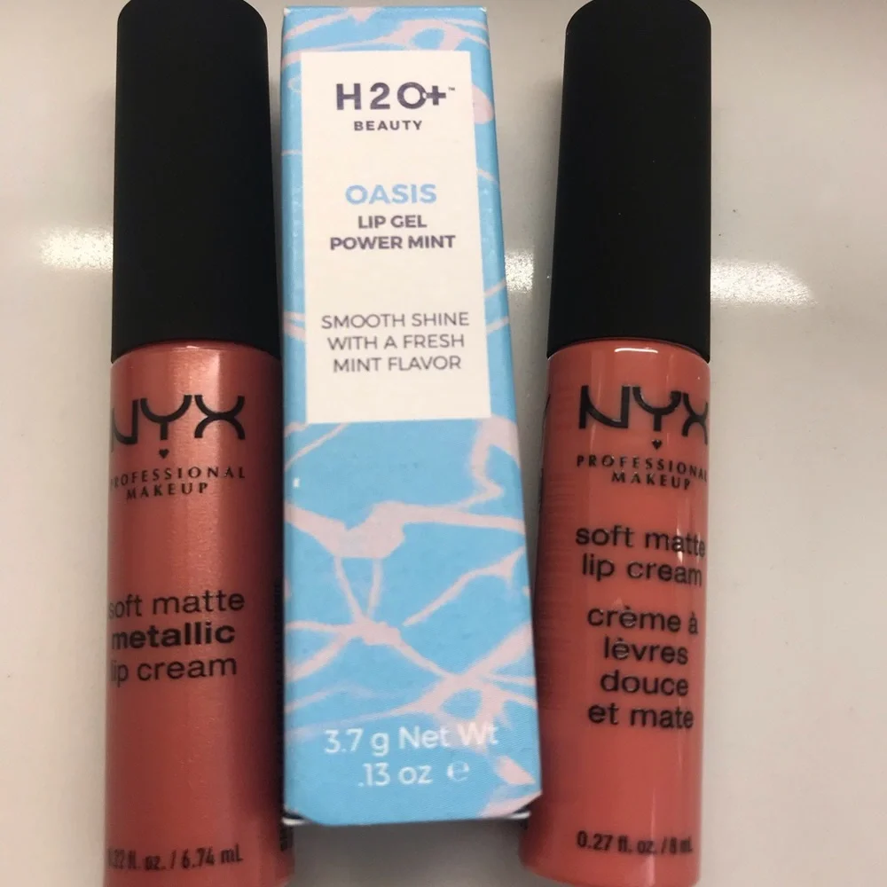 H2O+ LIP GEL/NYX LIP CREAM/STICK PACK NEW
